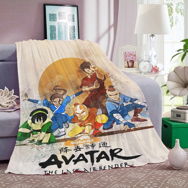 

King Size Blanket Sofa Winter Warm D-Avatar The Last Airbender Bed Fleece Camping Custom Fluffy Soft Blankets Microfiber Bedding