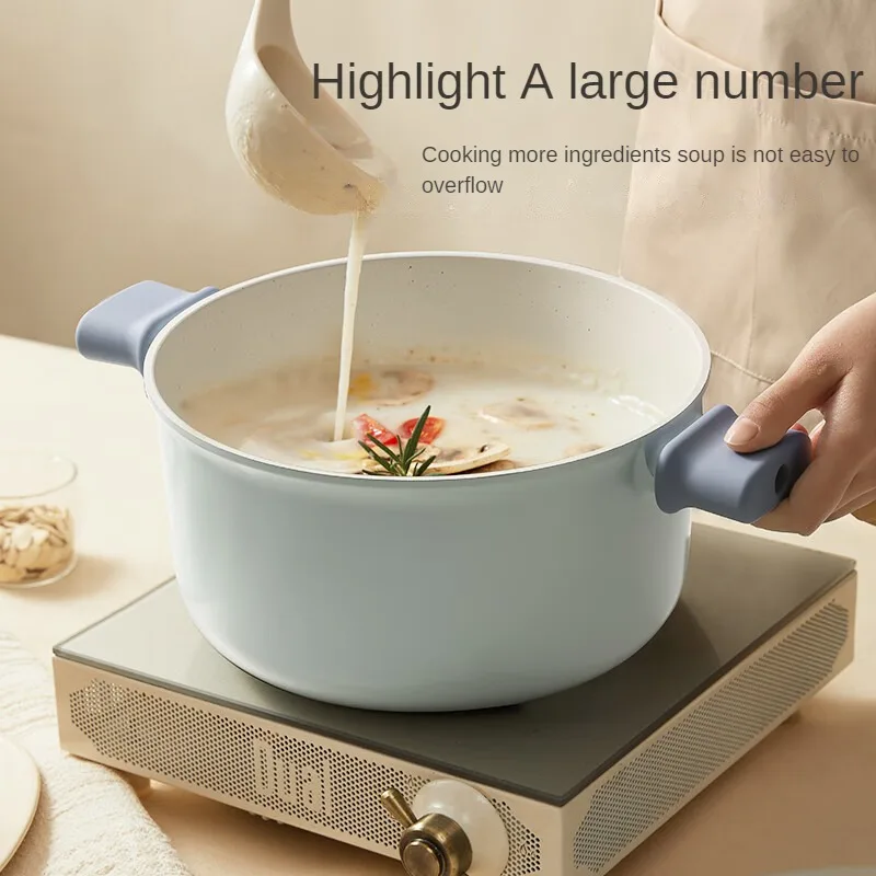 Многофункциональная посуда CaROTE 24 см, антипригарная Кастрюля для супа, кастрюля для молока, сковорода, пароварка для индукционной плиты и газовой плиты