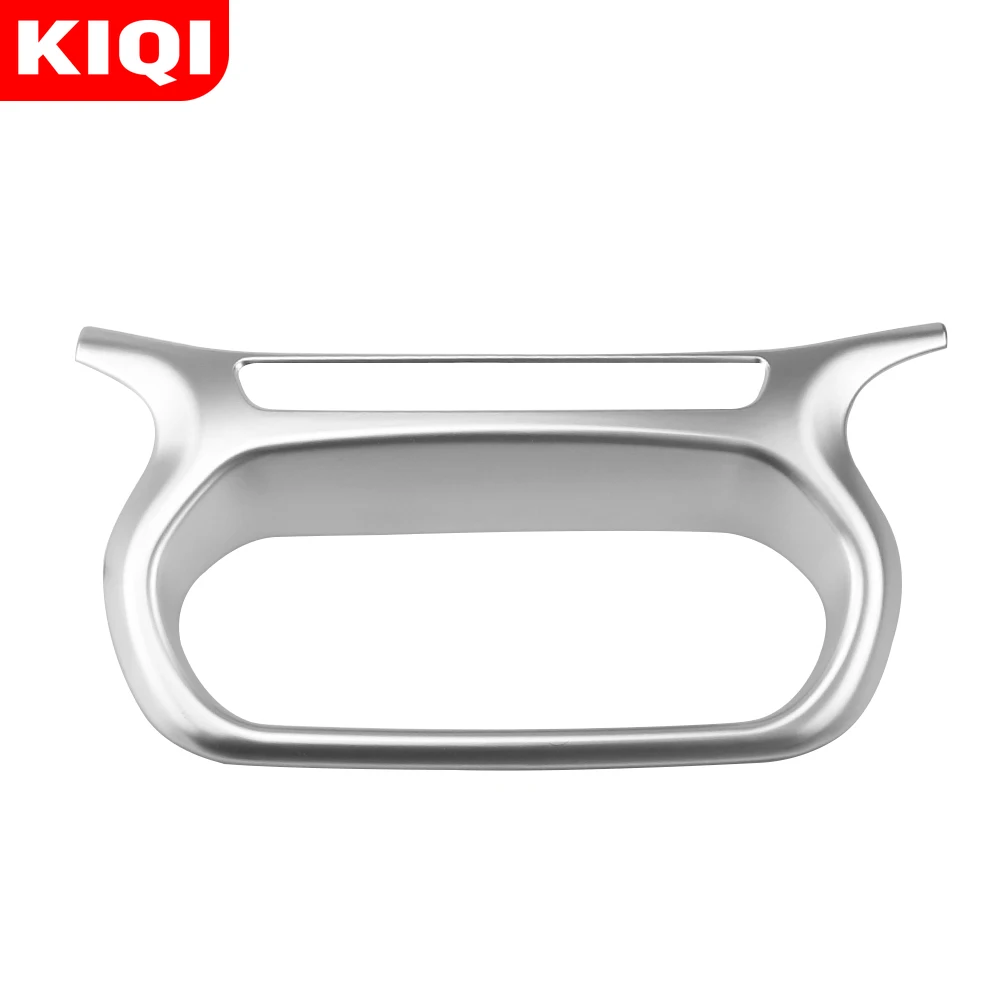 KIQI Car Air Condition Switch Button Panel Frame Cover Trim Stickers for Jeep Renegade 2014 - 2019 Car Styling Accessories
