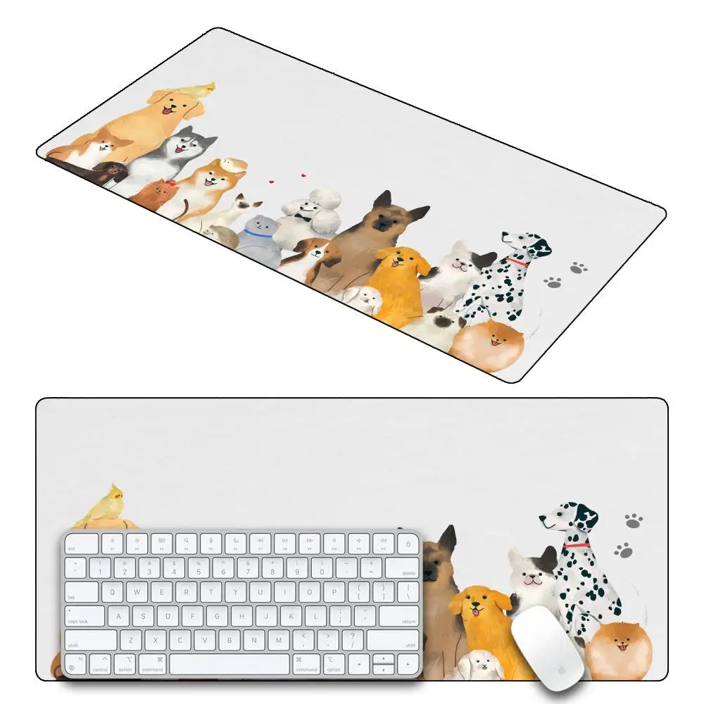Dog Mousepad Gamer Desk Mat Computer Offices Xxl Mouse Pad Speed Gaming Accessories Keyboard Pc Cabinet Large 900x400 Carpet