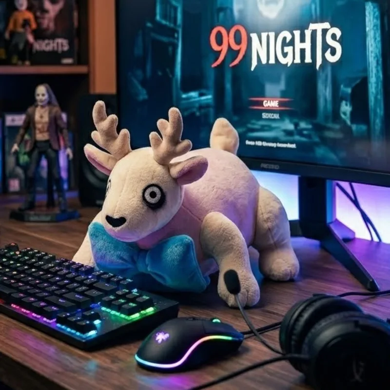 

Плюшевая игрушка-кукла 99Nights Horror Game, игровая атрибутика, мягкая кукла для мальчиков, милая игрушка для декора комнаты, подарки на день рождения для детей
