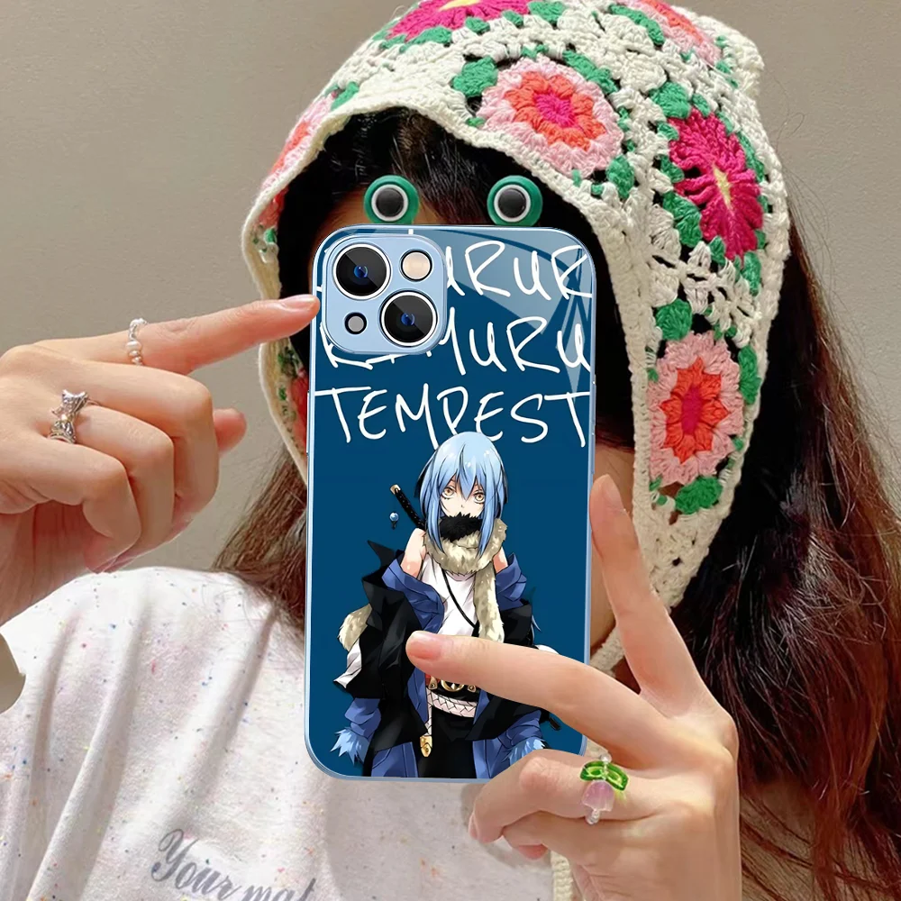 R-Rimuru T-Tempest  Phone Case Tempered Glass For iphone 14 13 12 11 Pro Mini XS MAX 14Plus X XS XR Fundas