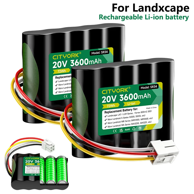 20V Ersatzakku für Landxcape LX790i LX790 LX792 LX795 LX796 LX797 LX835 LX991/992 für Ferrex 800m2 2021 Rasenkehrmaschine