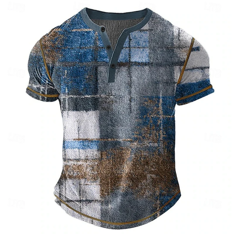 Herren Atmungsaktives Sommer-Poloshirt Outdoor Freizeit Sport Kurzarm-T-Shirt V-Ausschnitt Design Alltägliche Ausgehmode Oberteil – Detail 9