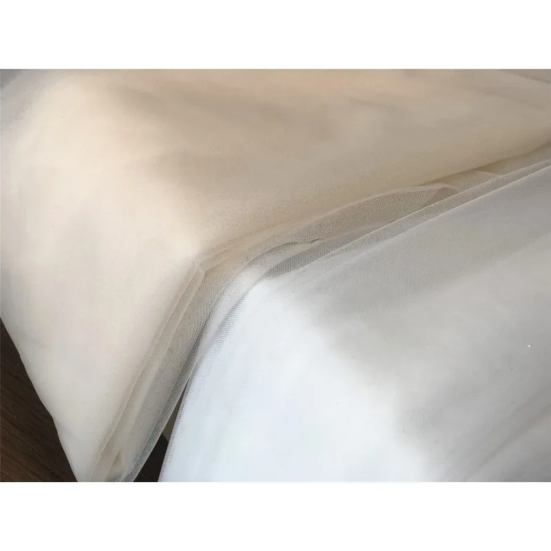 

1.5M/3M Wide,Off White Light Champagne with Encrypted Soft Hard Mesh Scene Decoration DIY Wedding Dress Decoration Accessories