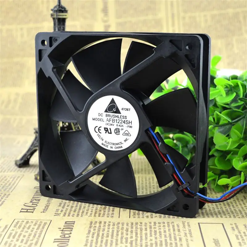 

Cooling Server Fan For Delta AFB1224SH 12025 24V 0.42A 12CM Industrial Control Mute Inverter