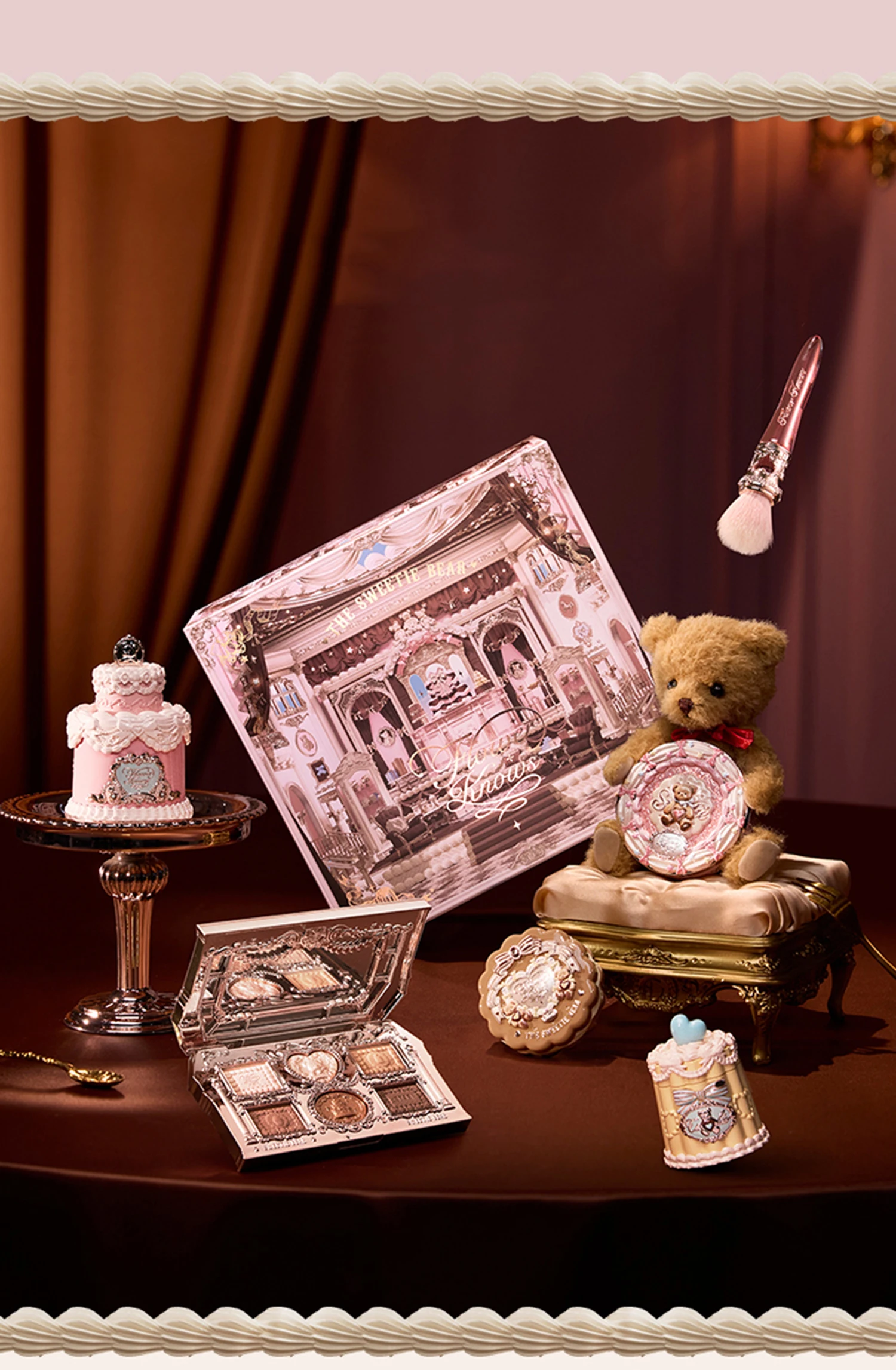 Flower Knows Sweetie Bear Cookie Collection Viral Makeup Kit With