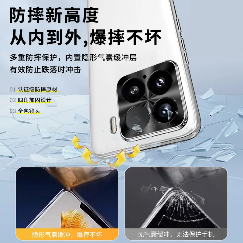 Etui na Xiaomi 15 Luksusowe galwanicznie akrylowe obiektywy Pełna pokrywa dla Xiaomi Mi 15 Odporny na wstrząsy zderzak Funda Funda — zdjęcie produktu 3