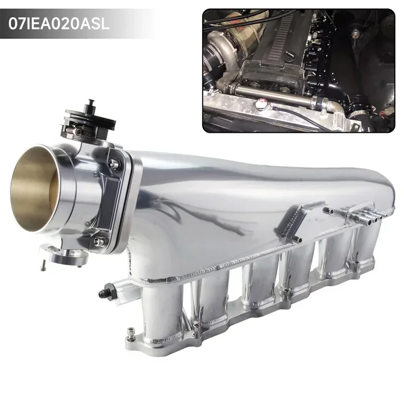 

Intake Manifold w/Fuel Rail TIG Welded Aftermarket & 90mm Throttle body Fits forToyota Supra ARISTO 2.5L Engines Aluminum