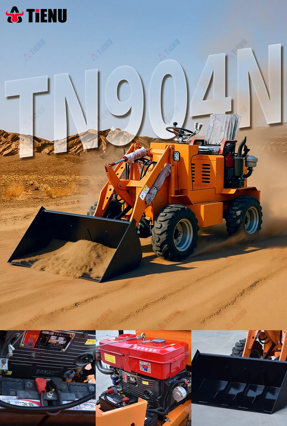 Meistverkaufter Rad-Mini-Teleskoparmlader mit Kubota-Motor, Kompaktlader zum Verkauf – Detail 5