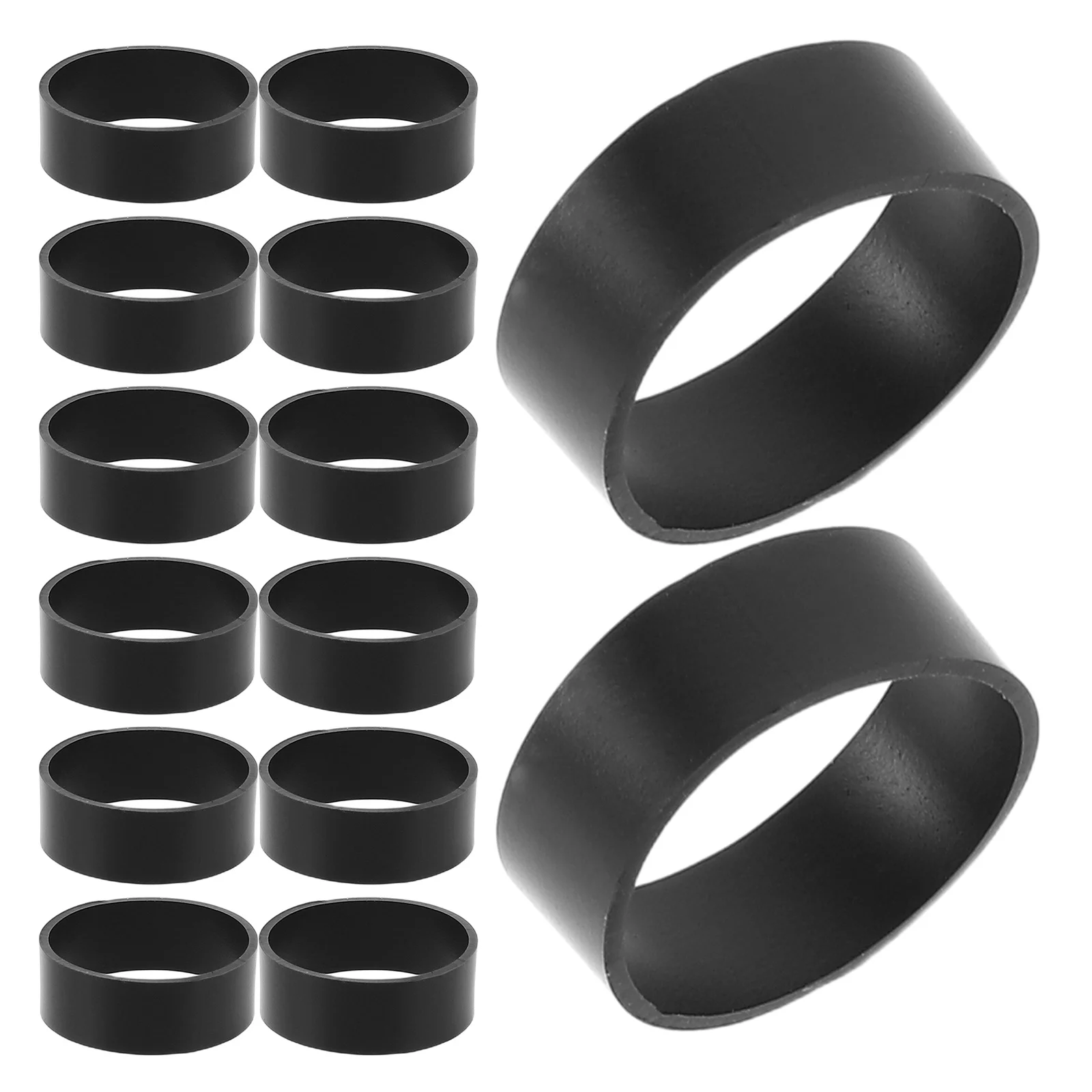 

500pcs Silicone Cable Ties Reusable Elastic Rubber Bands For Wire Management Cord Organizer Home Office Backpack Black