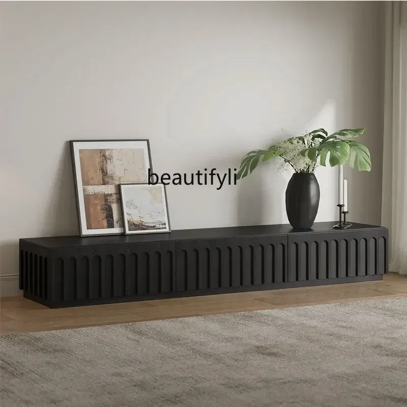 

l Medieval TV cabinet storage locker integrated household floor French retro low cabinet