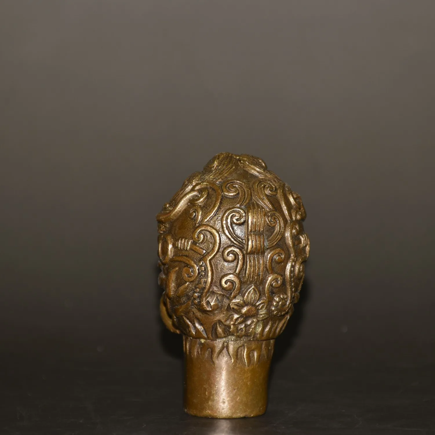 Pure copper eagle head cane head