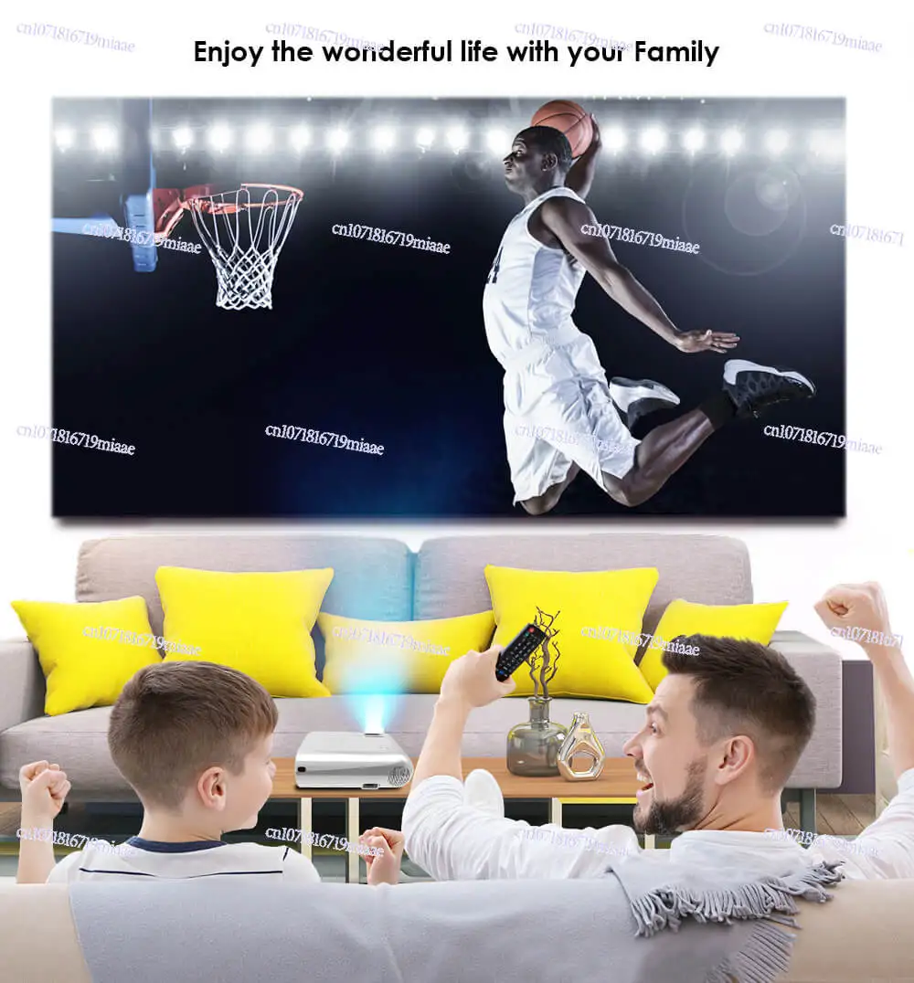 Proyector 3000 Lúmenes para Soporte Proyector Teléfono 1080P