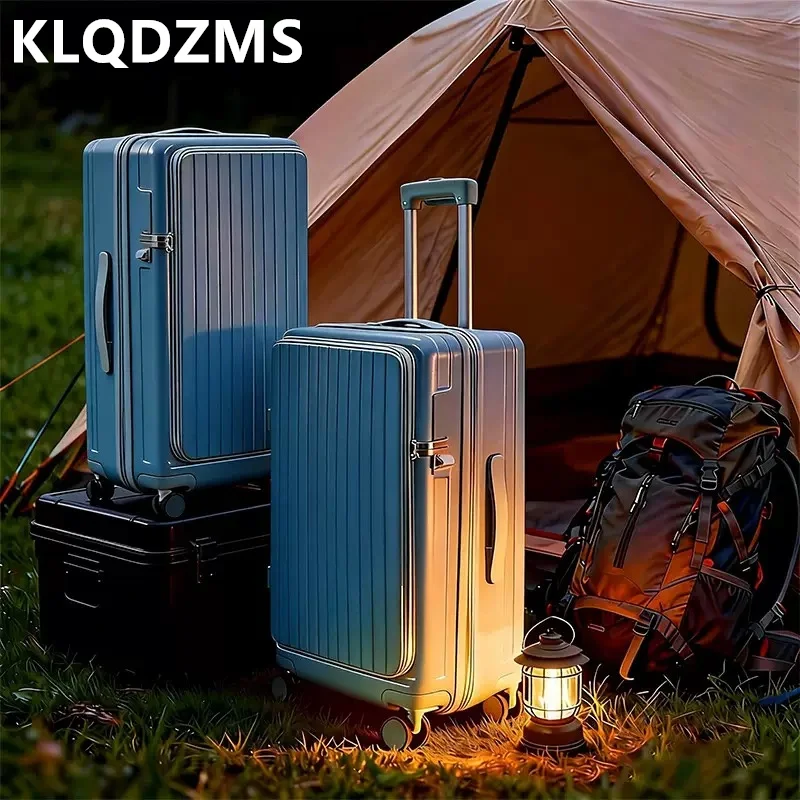

KLQDZMS Side Opening Luggage Compartment 20 Inch Portable Boarding Suitcase On Wheels Large Capacity Suitcase password Box
