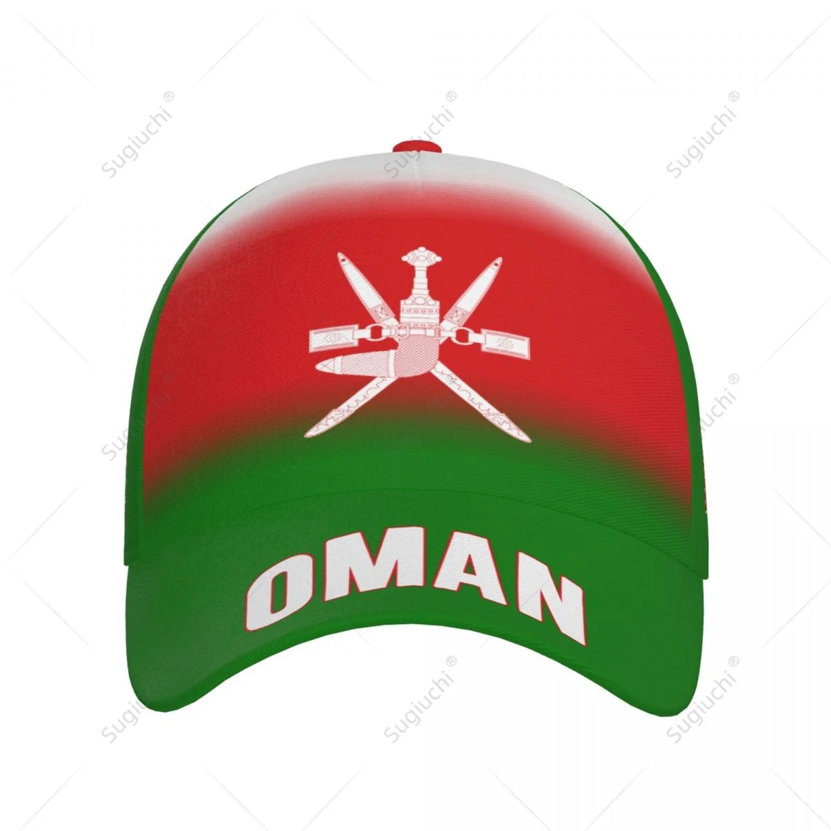 Unisex Baseball Cap Hat Oman Flag Gradient Color 3D Printing for Tennis Outdoor Bike Bicycle Golf Baseball Sports Fans