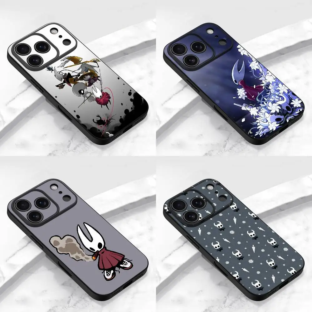 

H-Hollow K-Knight Silksong Phone Case For iPhone 17,16,15,14,13,12,11,Pro,Max,Plus,E,Air,Mini Protective Black Cover