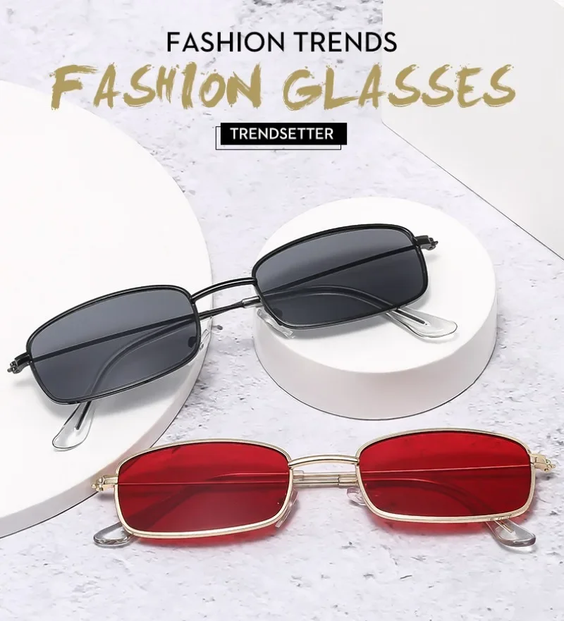 New Small Square Sunglasses Women Vintage Metal Frame Sun Glasses Men Steampunk Eyewear Hip Hop Shades UV Protection Oculos - view 4