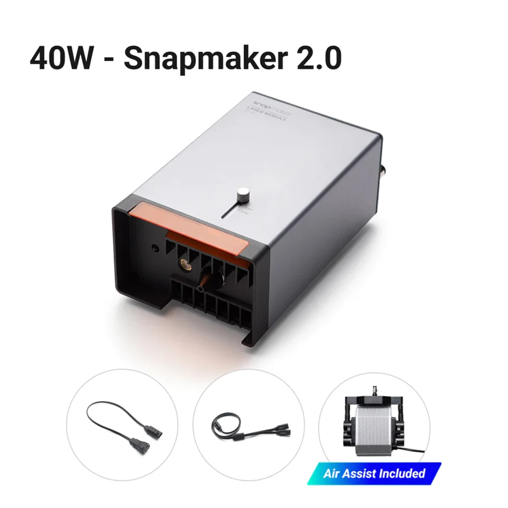 New Design Snapmaker 20W & 40W Laser Module with Air Assist for Snapmaker Ray Artisan