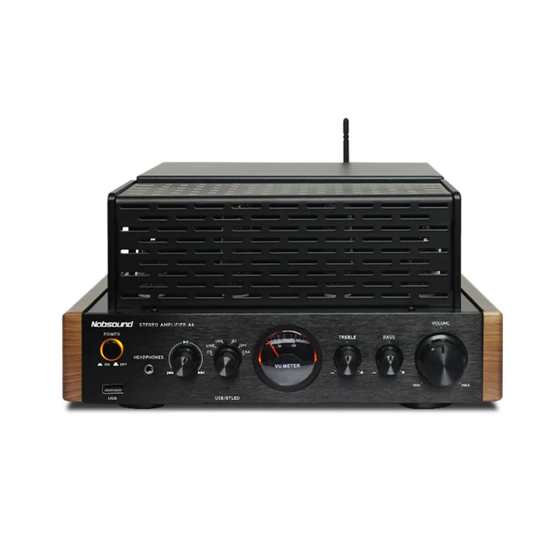 A6 Home Tube Power Amplifier Bluetooth 5.3 Bass Treble Adjust Audiophile 24bit 96KHz Digital Optical Fiber Coaxial Inputs