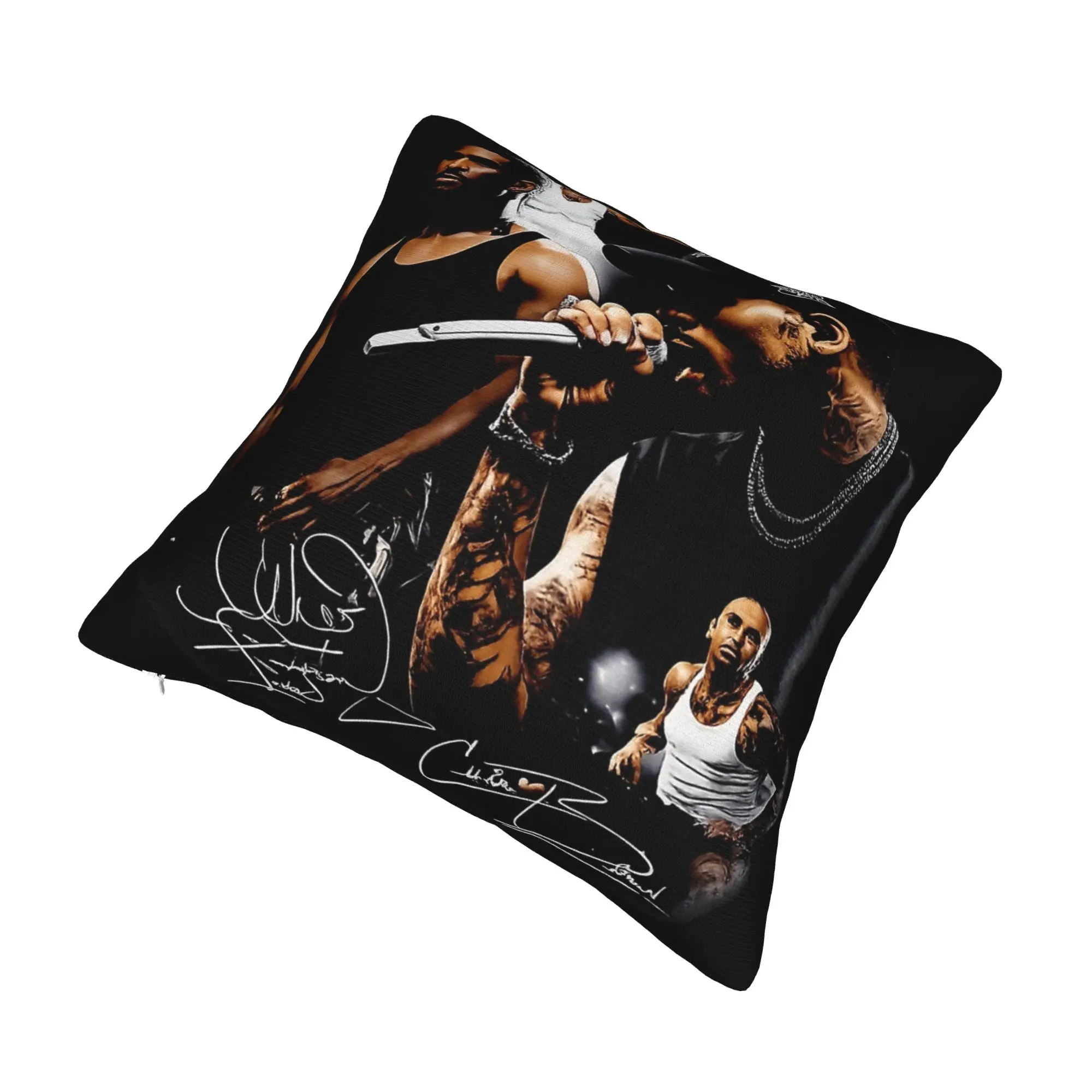 Decorative Pillow Cover Chris Brown Usher R&B Tour 2026 Merch Bedroom  Throw Pillow Case Cover Zipper Multi Size