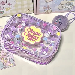 Sanrio Kawaii Pochacco Etui Kuromi Mijn Melodie Student Briefpapier Cartoon Grote Capaciteit Cosmetische Tas Potlood Opbergtas