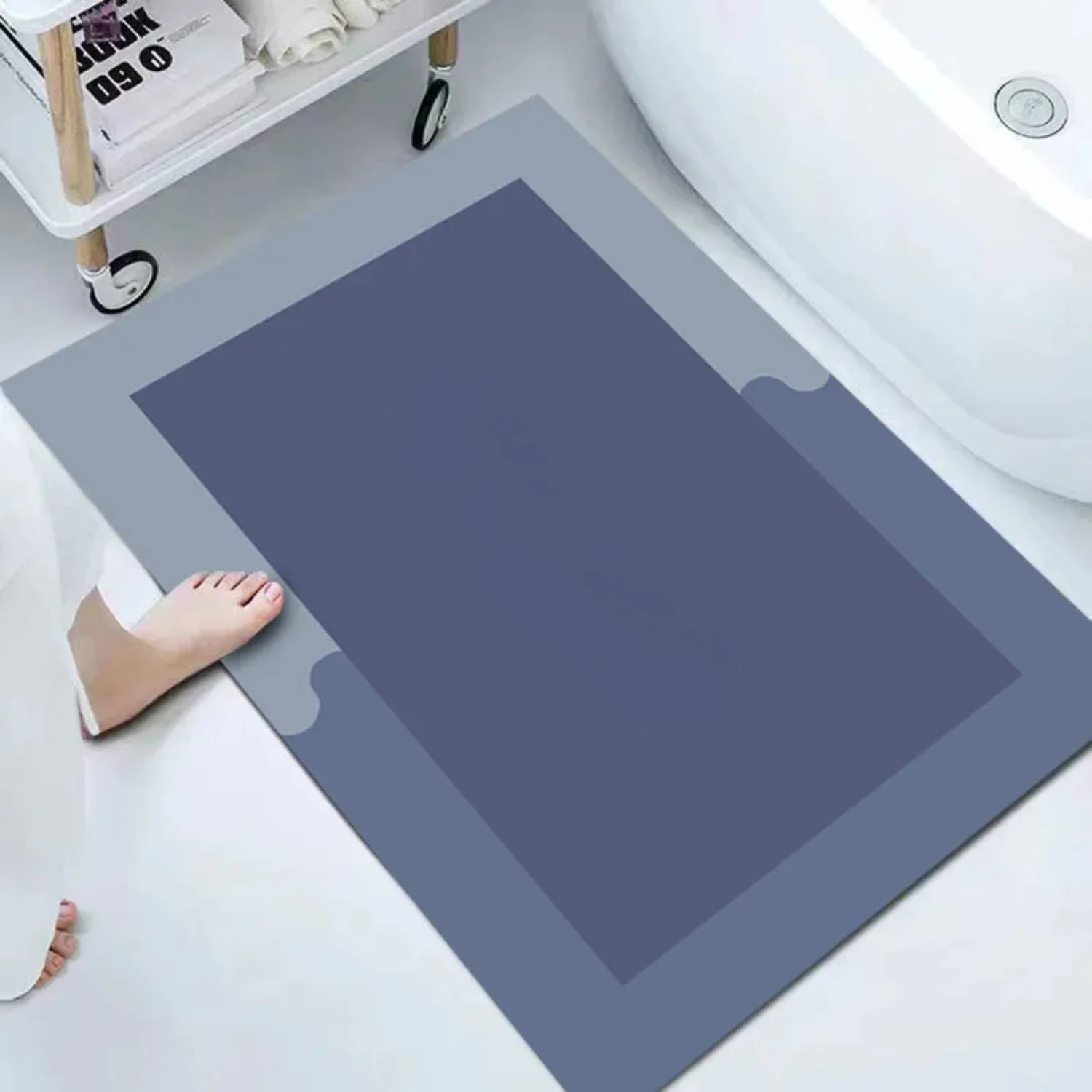 Super Absorbent Bathroom Anti-slip Mat Diatomaceous Earth Bathroom Mat Bathtub Mat Door Mat Shower Mat Easy To Clean