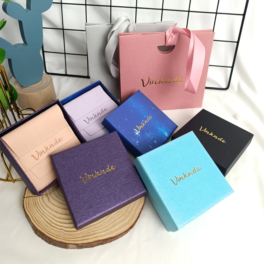 

Подарочная бумага с логотипом, картонная шкатулка для драгоценностей, упаковка из микрофибры, замшевая сумка для путешествий, свадьбы, вечеринки, ожерелье, серьги, кольца для хранения