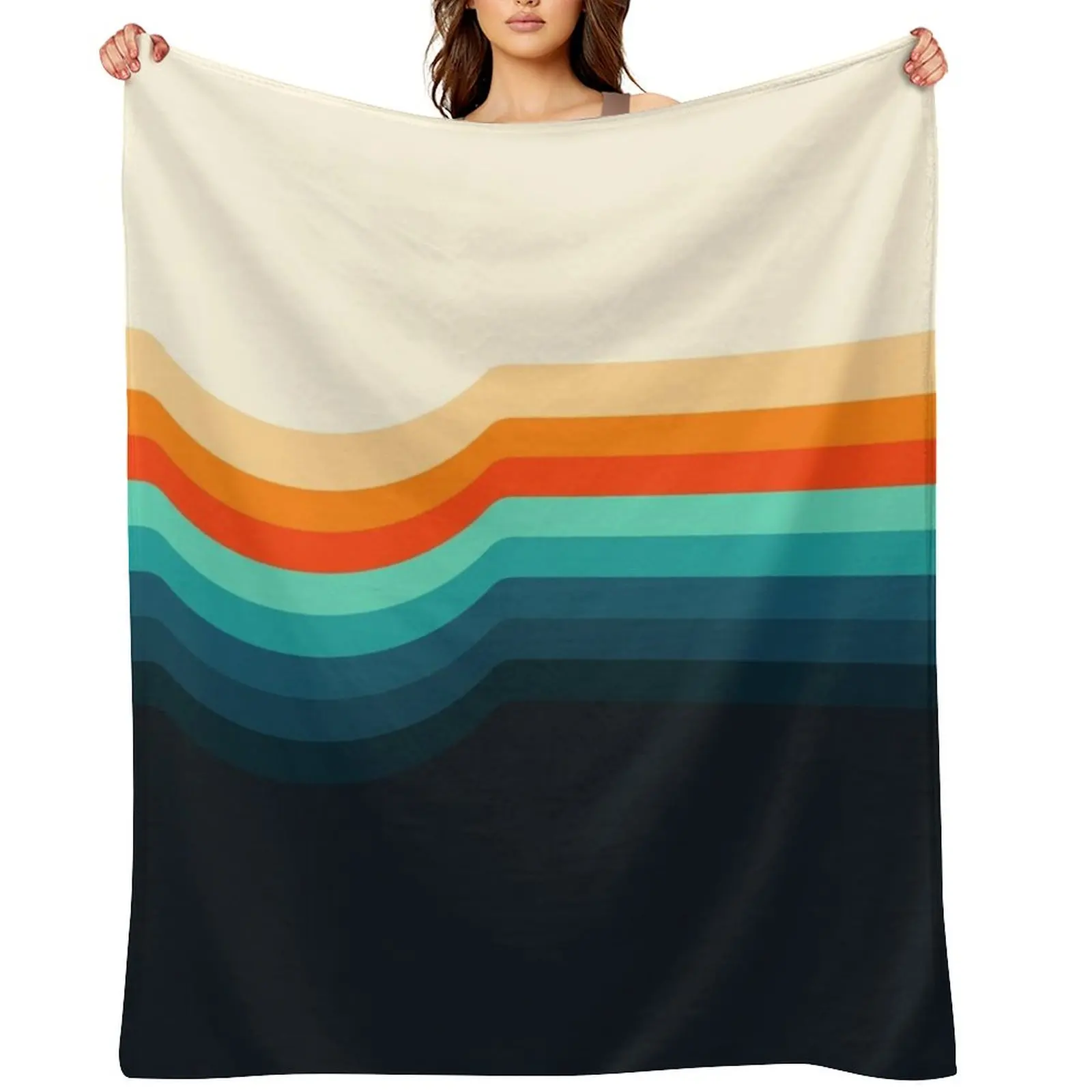 

Retro Stripes Throw Blanket Beautifuls Stuffeds For Baby Softest Blankets