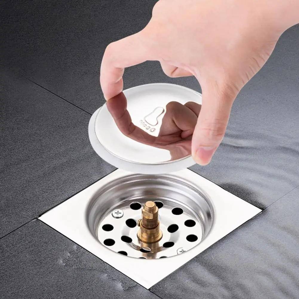 Insect-proof Floor Drain Cover Stainless Steel Floor Drain Cover with Precision Sealing Structure Odor Foot-pedal Switch Drain