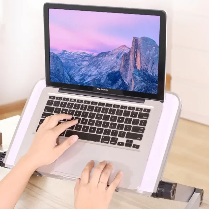 Adjustable Folding Laptop Desk Portable for Bed Table Notebook Cooler Fan Stand Computer Table Lap Office Desk