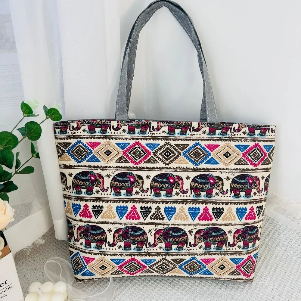 

Trend Large-capacity Tote Bag Printed Casual Shoulder Bag Canvas Handbag Women