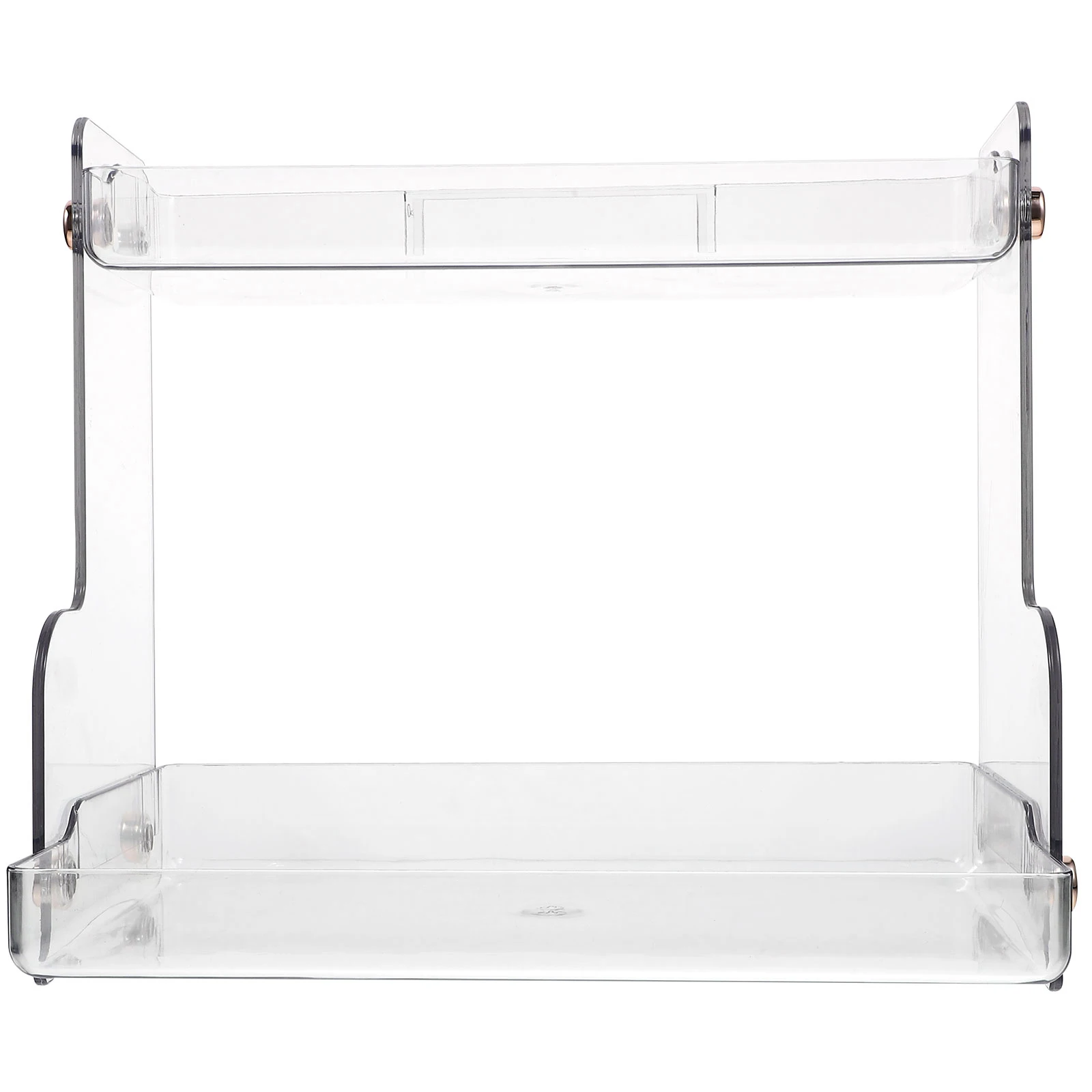 

Bathroom Countertop Organizer 2 Tier Storage Box Transparent Pet Makeup Vanity Shelf Coffee Station Organizer