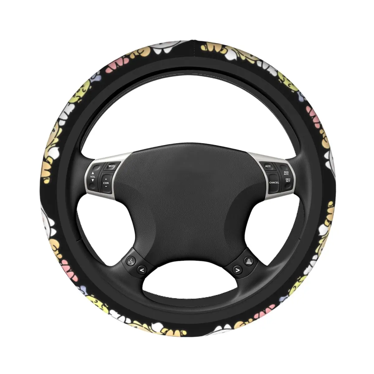 38cm Car Steering Wheel Cover Universal Korea Kpop Cute Cartoon Braid On The Steering Wheel Cover Auto Decoration Accessory