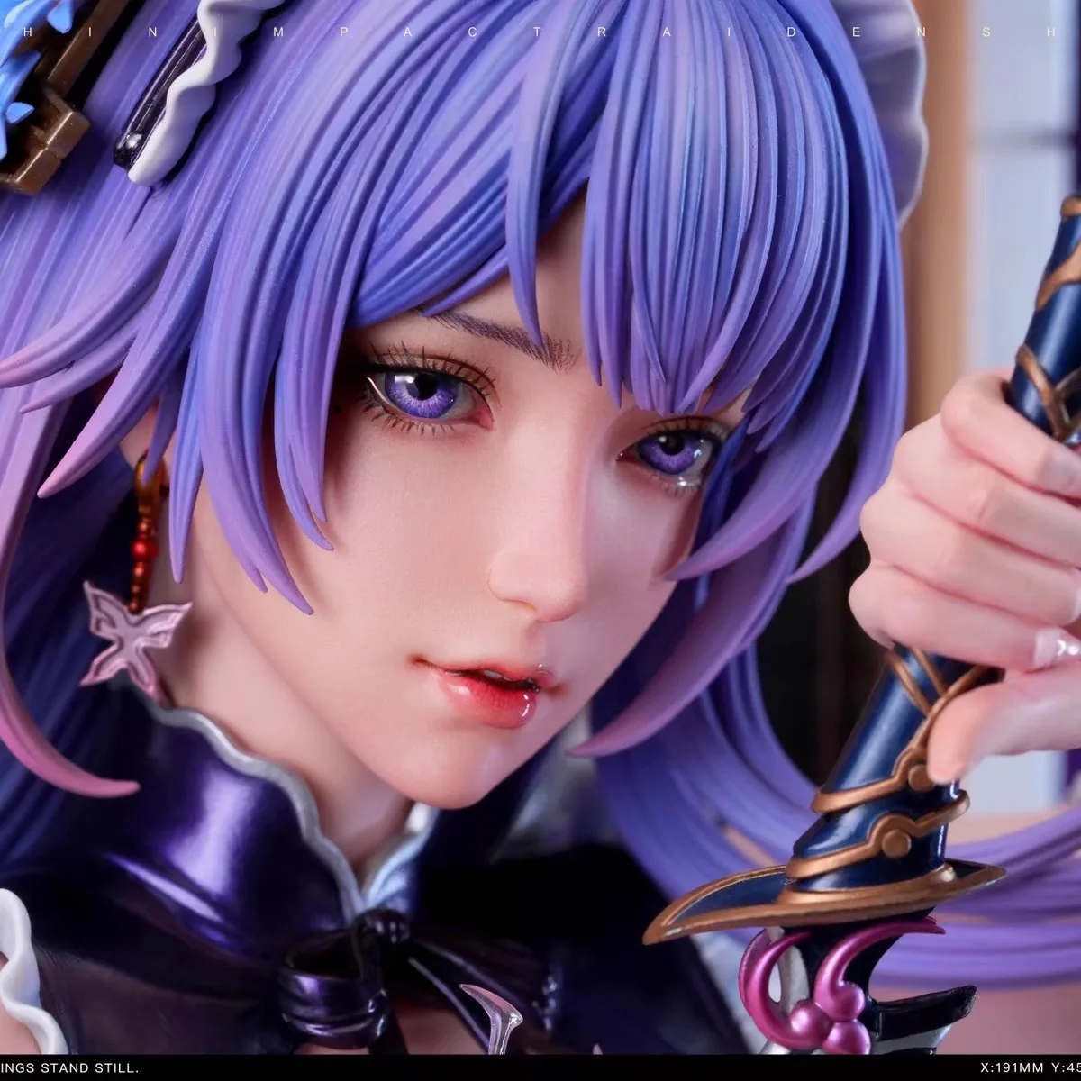 41 سنتيمتر رايدن شوغون في الحمام فتاة جميلة أنيمي اليدوية عمل أرقام سطح المكتب حالة تزيين هدية مزخرفة #3