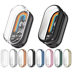 For Xiaomi Mi Band 9 Full Cover PC Case For Xiaomi Mi Band 8 Screen Protector For Mi band8 Protective Case TPU Watch Case