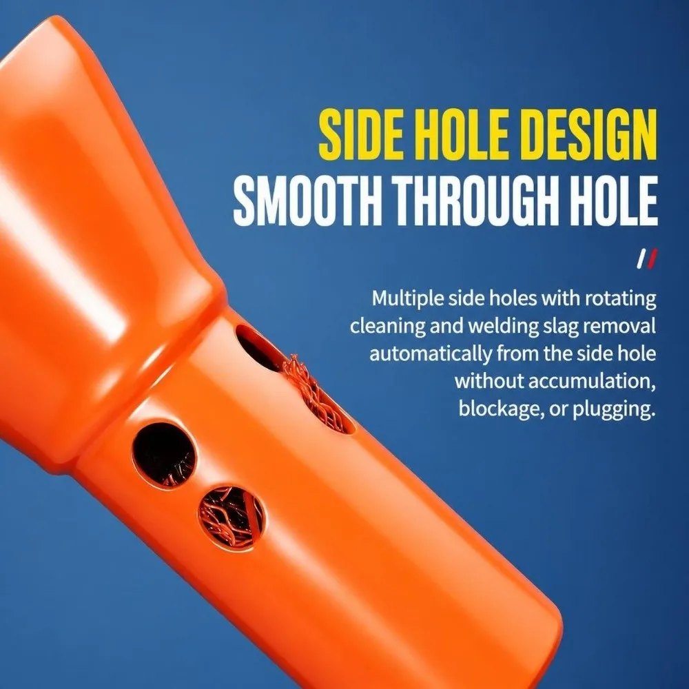Thick Steel Weld Nozzle Cleaner Through Hole Drill Mount Weld Tip Tool Hex Shank Quick Install Welding Accessory Workshop Use