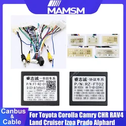 トヨタカローラカム用カーラジオcanbusボックスアダプターRZ-FT-01,プリ配線付き4 chrランドクルーザーizoa pradshard