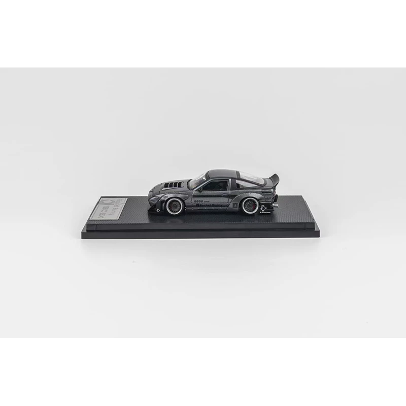 Diecast Car Model Collection, brinquedos em miniatura, Matt Grey Micro Turbo brinquedos, MT em estoque, Pandem S13 Silvia 180SX Tipo X, 1:64