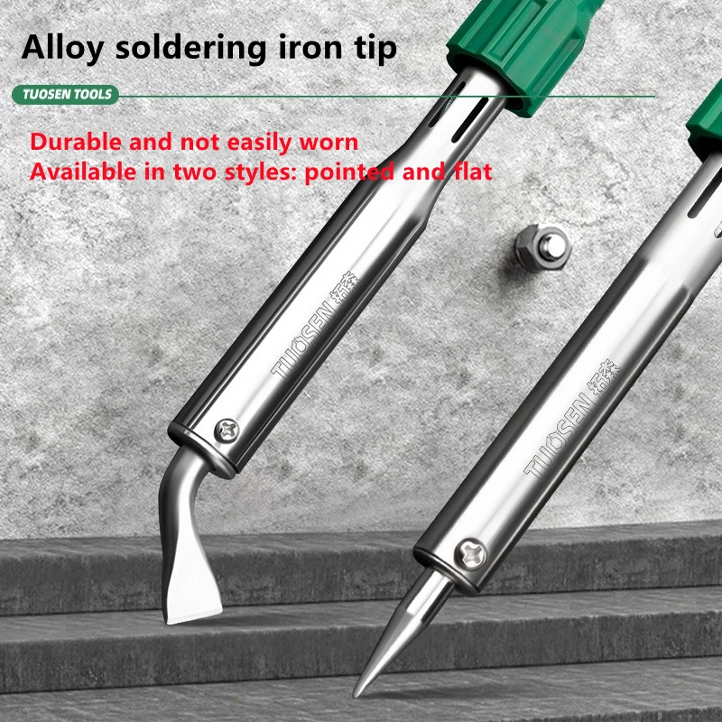 Tuosen الاتحاد الأوروبي/AS/الولايات المتحدة التوصيل 30/40/60/80/100/150 واط عالية الطاقة سبيكة لحام مع أشار شقة رئيس سبيكة لحام 200-240 فولت