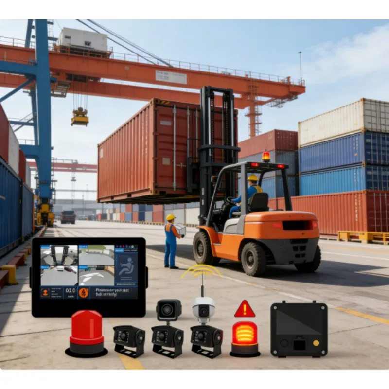 Active Collision Avoidance System for Bulldozers Pedestrian AI Detection Reverse Camera Blind Spot Monitoring Waterproof 1 Year