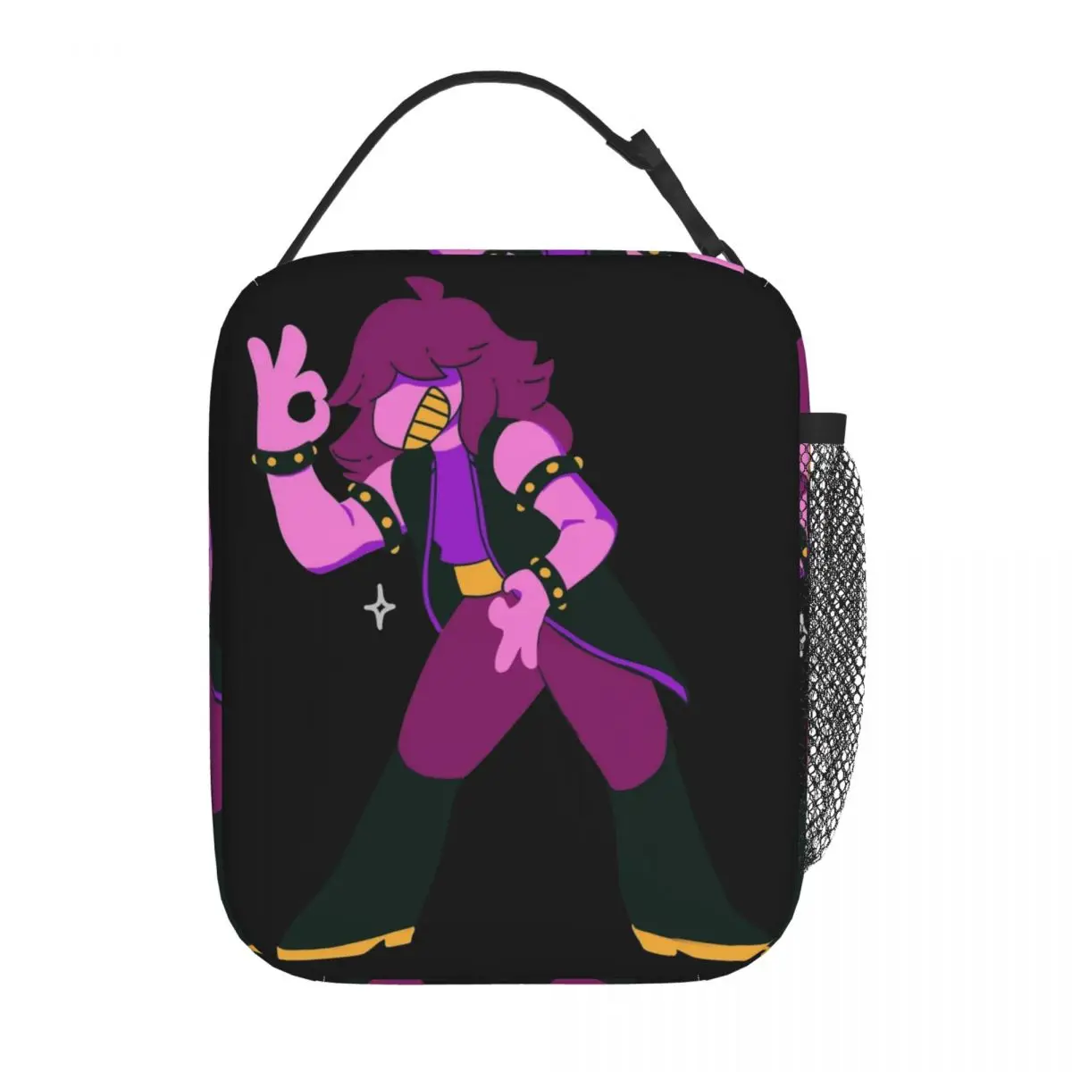 

DELTARUNE SUSIE Инди-игра Изолированная сумка для обеда Сумки-контейнеры для еды Герметичный термохолодильник Ланч-боксы для школы и офиса