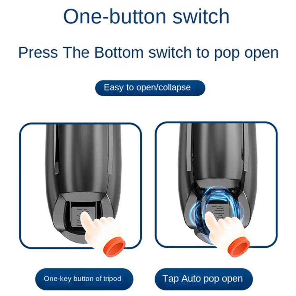 FANGTUOSI Monopod Remote Shutter Fill Light Holder Mini Tripod Wireless Bluetooth Selfie Stick for iPhone Samsung Xiaomi Phone