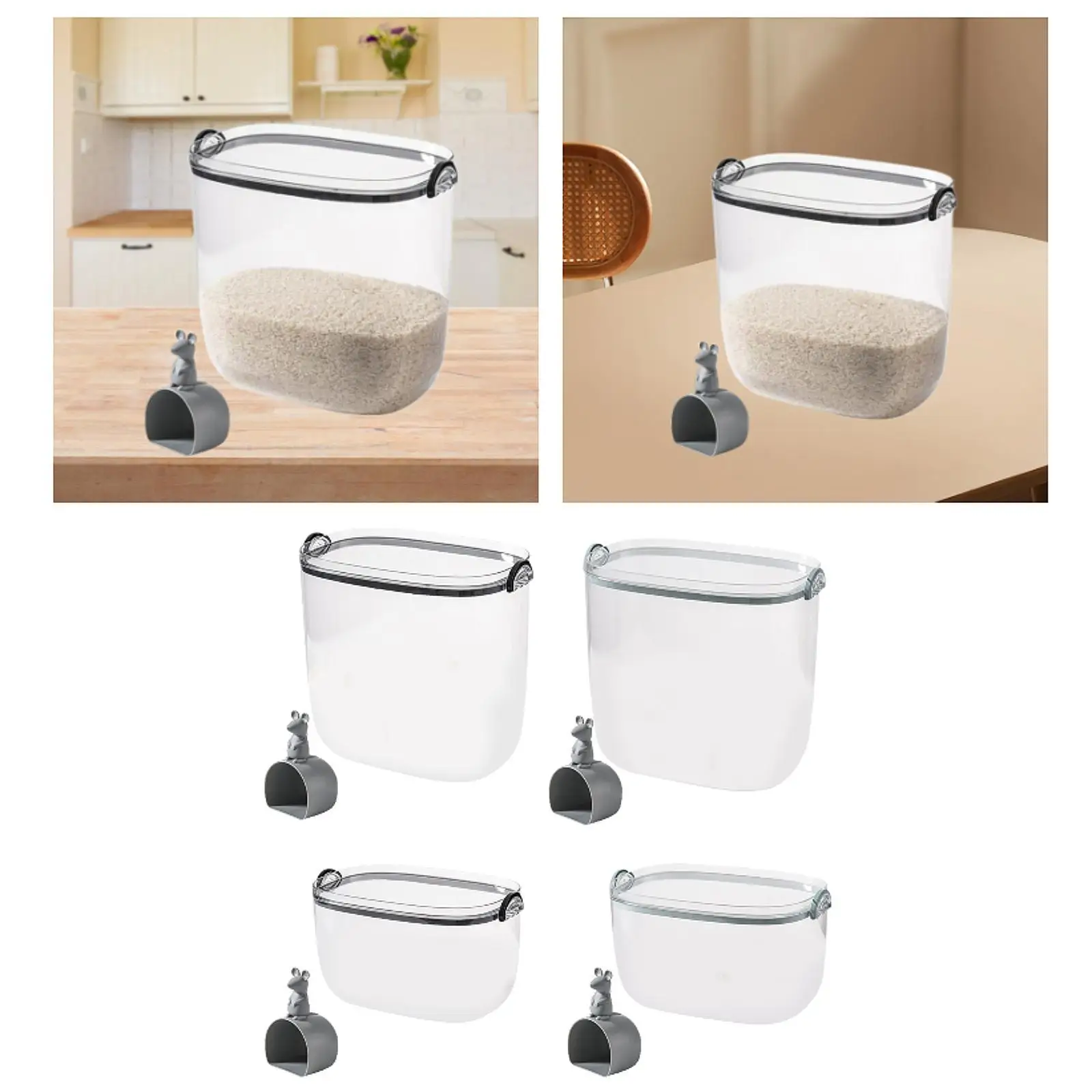 

Rice Storage Container Rice Dispenser Large Capacity Grain Bucket Cereal Container Fresh Keeping Storage for Kitchen Home
