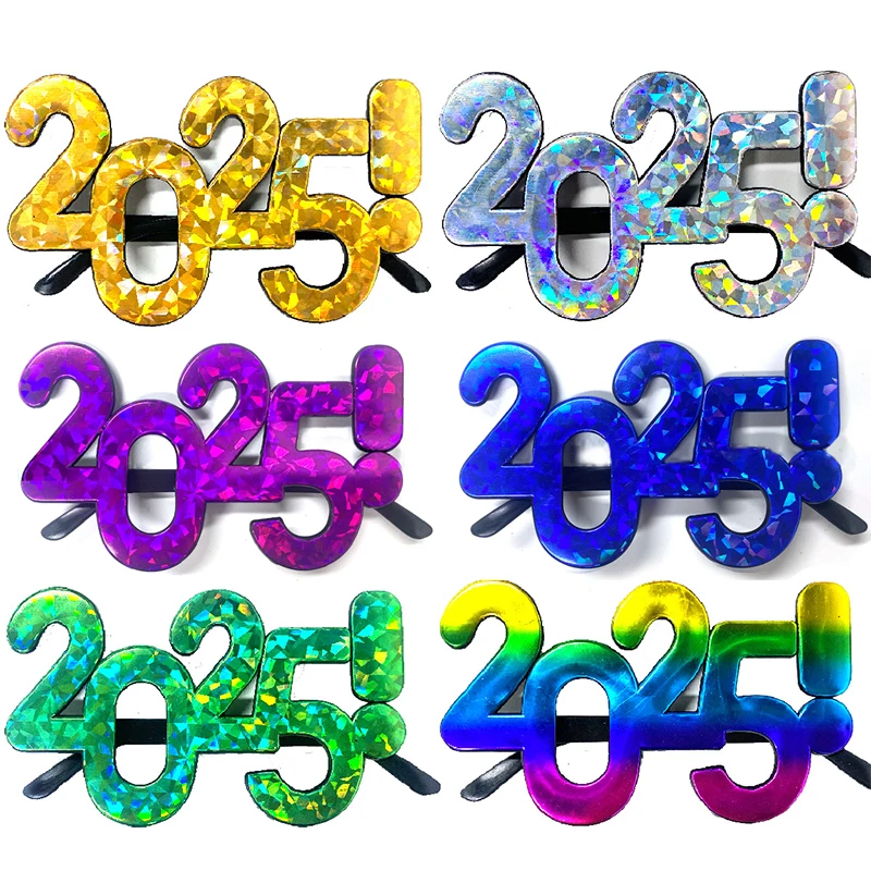 1Pcs 2025 New Year Creative Digit Funny Glasses Christmas Party Decoration New Year's Eve Photography Props And Supplies