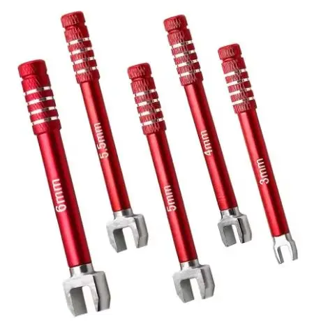 Medium Carbon Steel Open-End Wrench Set 3/4/5/5.5/6mm for 1/10 RC Crawler Car - Turning And Lever Wrench Tools Set