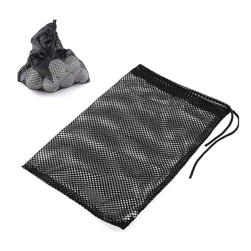 1Pc Portable Golf Ball Bags Holder Mesh Pouch Storage For Outdoor Training Golf Ball Container Golf Drawstring Nylon Mesh Bag