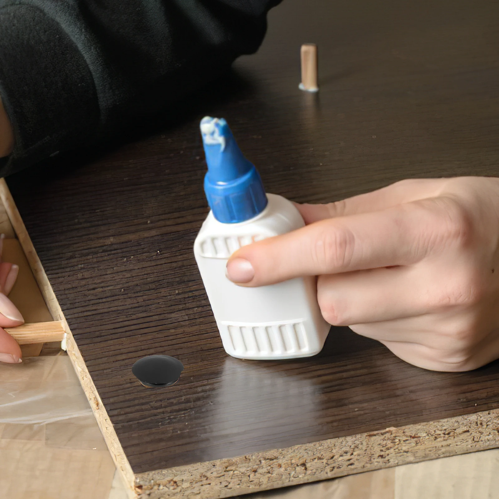 

100Pcs Furniture Hole Plugs Plastic Button Caps for Cabinet Hole Covers Chair Table Accessories Decorative Plugs for Holes