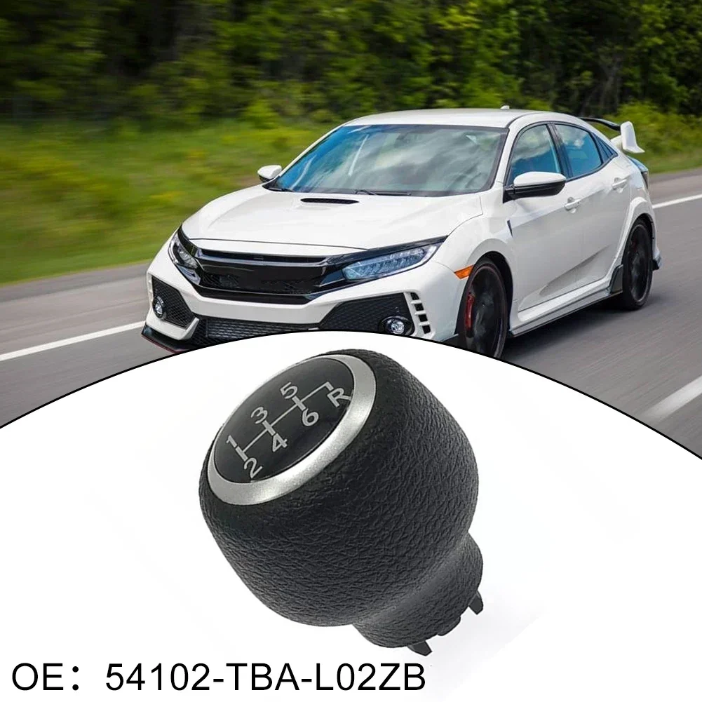 6 Speed Shifter Knob Handle For Honda For Civic 2016-2019 54102TBAL02ZB Easily Installed Black Gear Shift Replacement Knob Fits