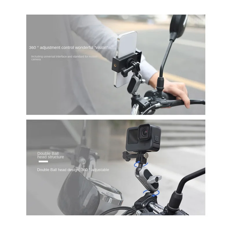 

Компактный держатель для экшн-камеры GoPro 11 10 9, Insta360 OSMO, аксессуары для мотоцикла, крепление на руль, велосипед